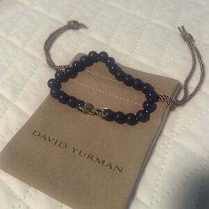 David Yurman men’s blue spiritual bead bracelet